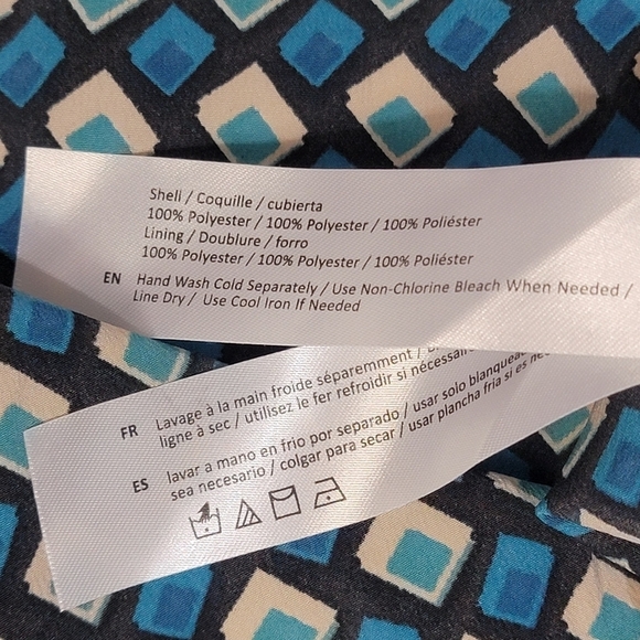 Band of The Free Genevieve Teal Diamond Long Sleeve Mini Dress Women's Medium - Picture 5 of 12